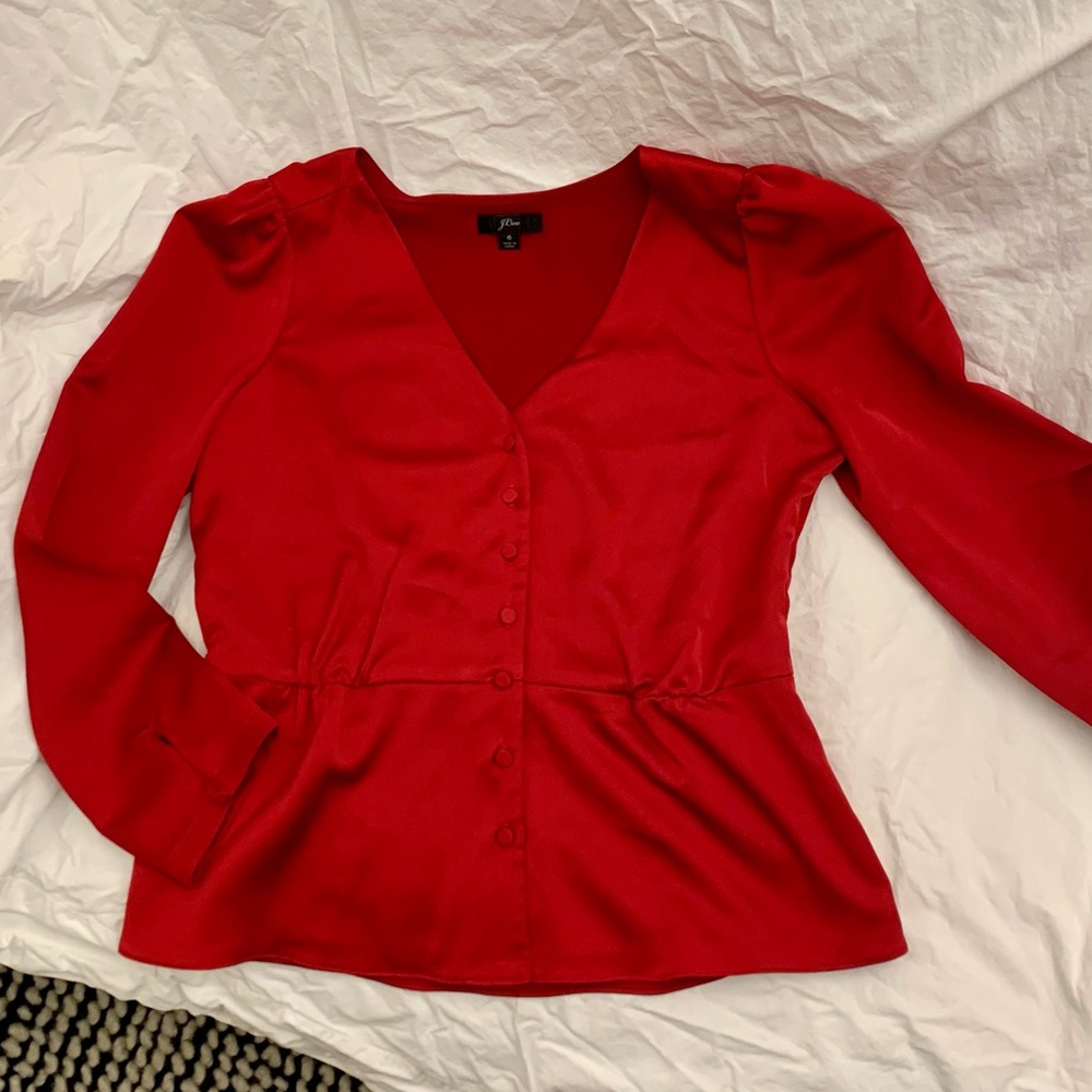 J.Crew Satin Effect Top
